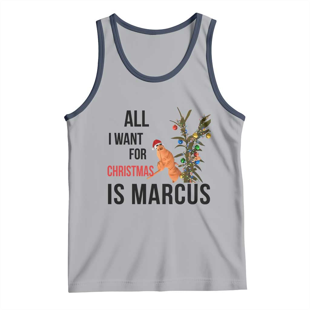 Marcus The Worm Robert Meme Tank Top All I Want For Christmas Is Marcus - Wonder Print Shop