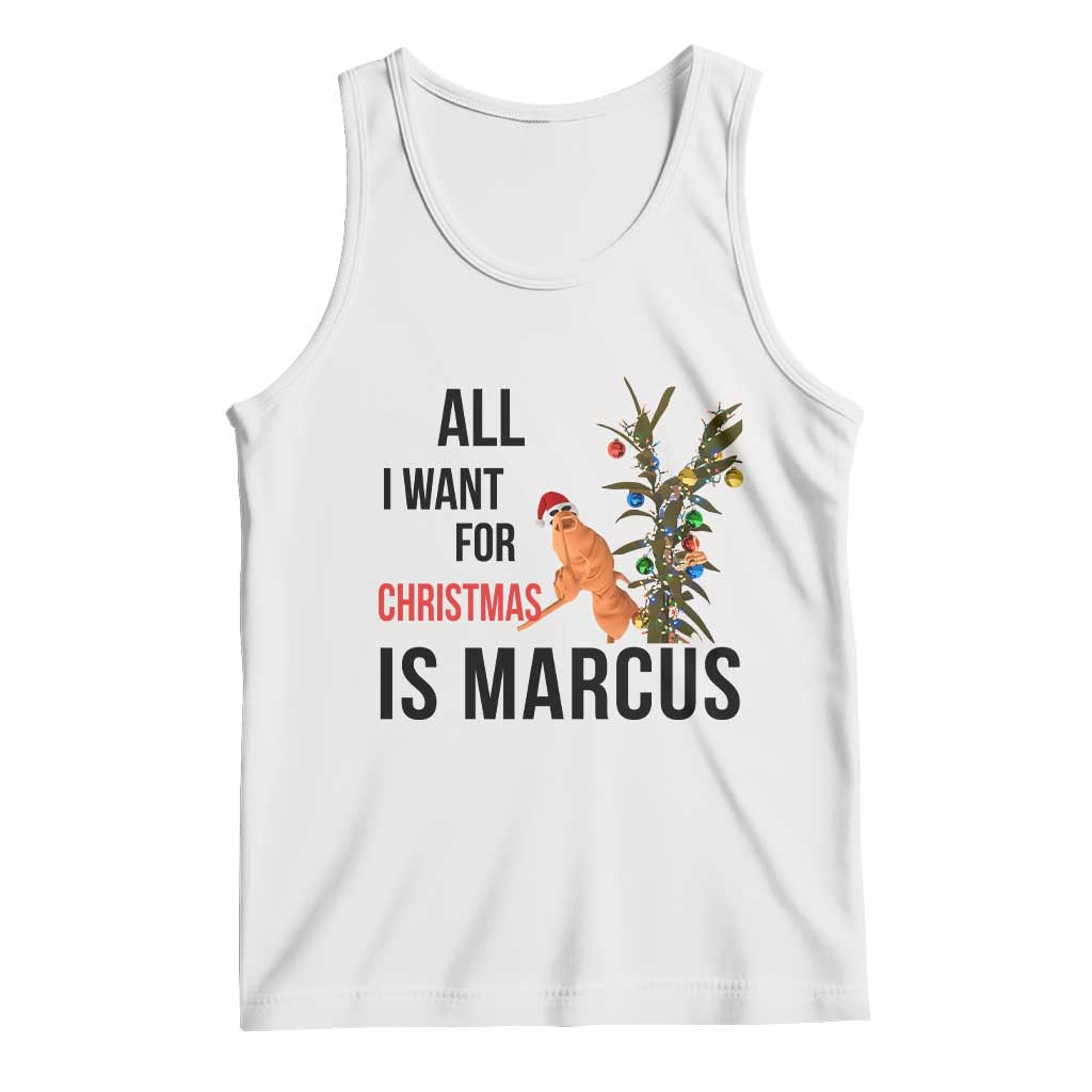Marcus The Worm Robert Meme Tank Top All I Want For Christmas Is Marcus - Wonder Print Shop