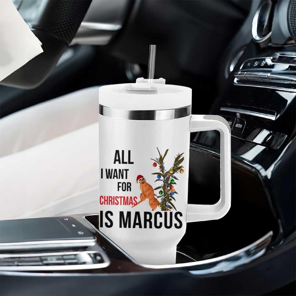 Marcus The Worm Robert Meme Tumbler With Handle All I Want For Christmas Is Marcus - Wonder Print Shop