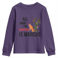 Marcus The Worm Robert Meme Youth Sweatshirt All I Want For Christmas Is Marcus - Wonder Print Shop