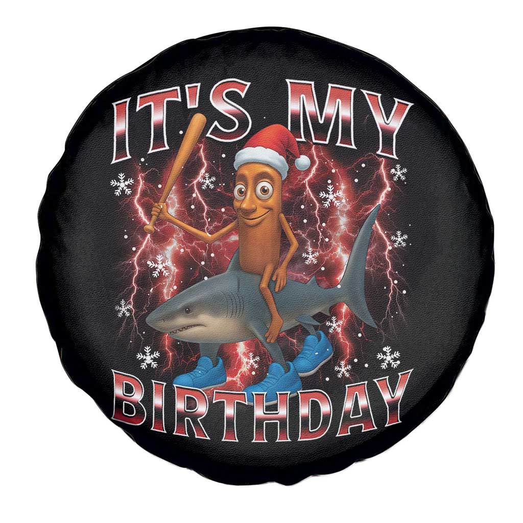 Italian Brainrot Christmas Meme Spare Tire Cover It Is My Birthday - Wonder Print Shop
