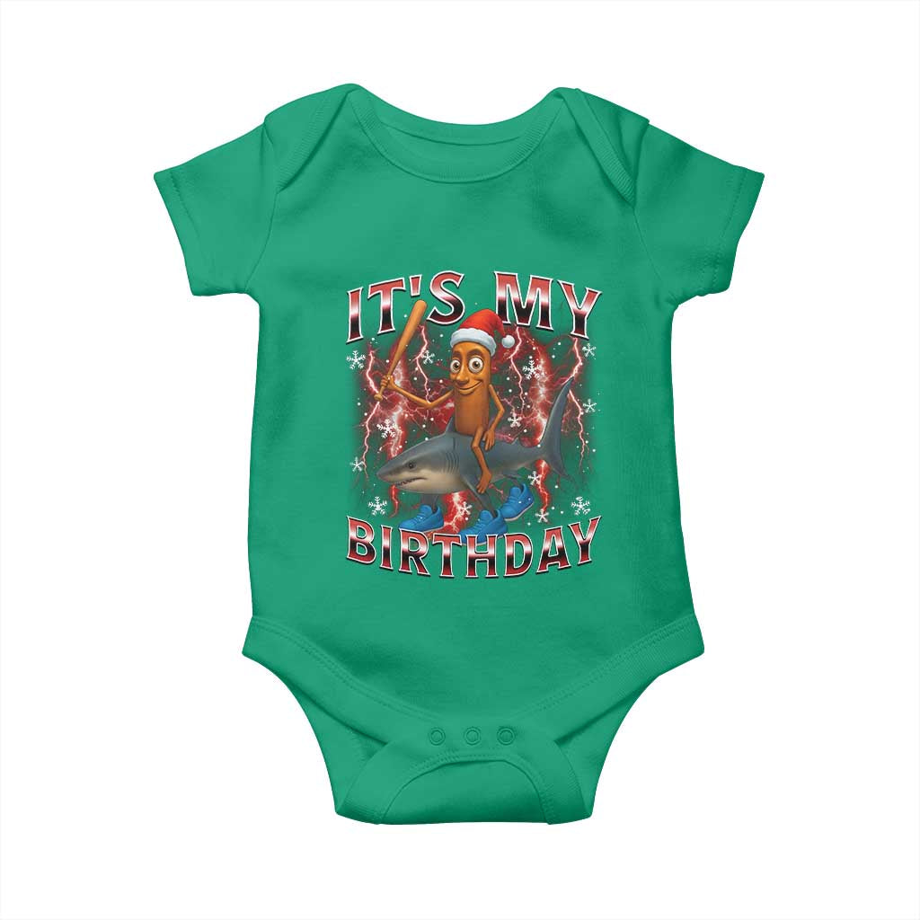 Italian Brainrot Christmas Meme Baby Onesie It Is My Birthday - Wonder Print Shop