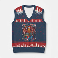Italian Brainrot Xmas Meme V-Neck Knit Sweater Vest It Is My Birthday - Wonder Print Shop