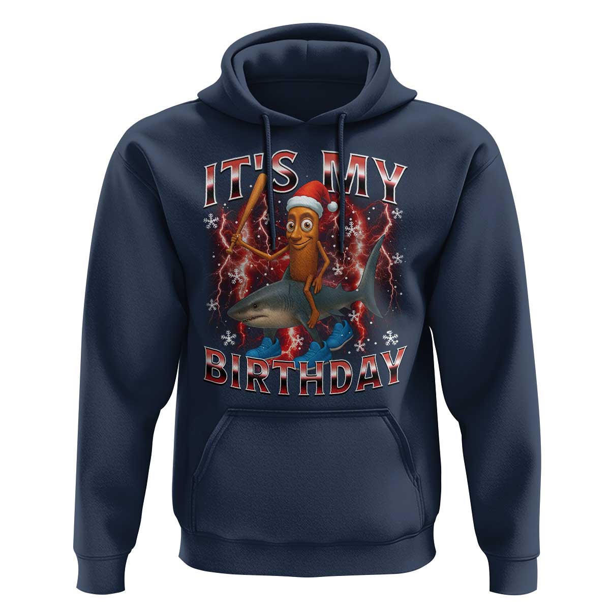 Italian Brainrot Christmas Meme Hoodie It Is My Birthday - Wonder Print Shop
