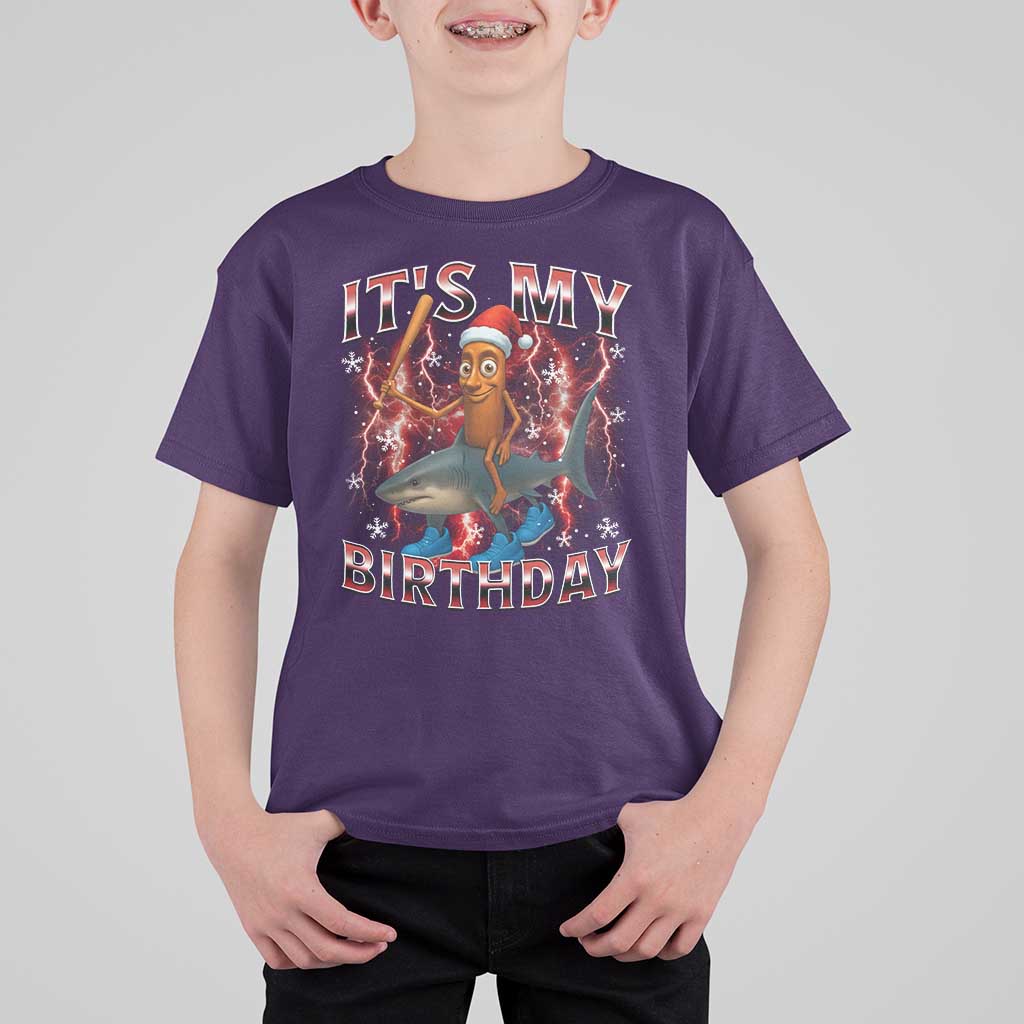 Italian Brainrot Christmas Meme T Shirt For Kid It Is My Birthday - Wonder Print Shop