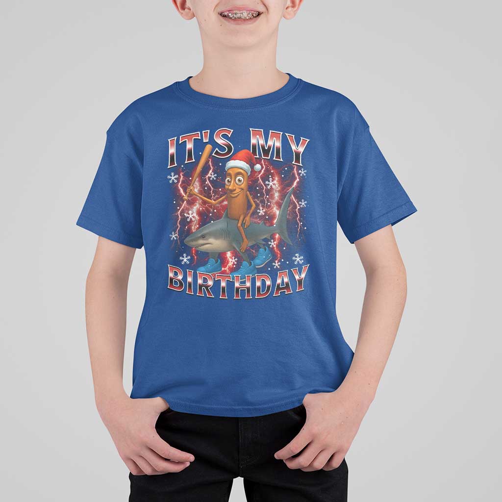 Italian Brainrot Christmas Meme T Shirt For Kid It Is My Birthday - Wonder Print Shop