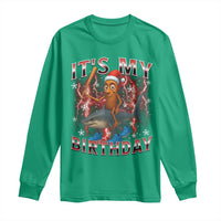 Italian Brainrot Christmas Meme Long Sleeve Shirt It Is My Birthday - Wonder Print Shop