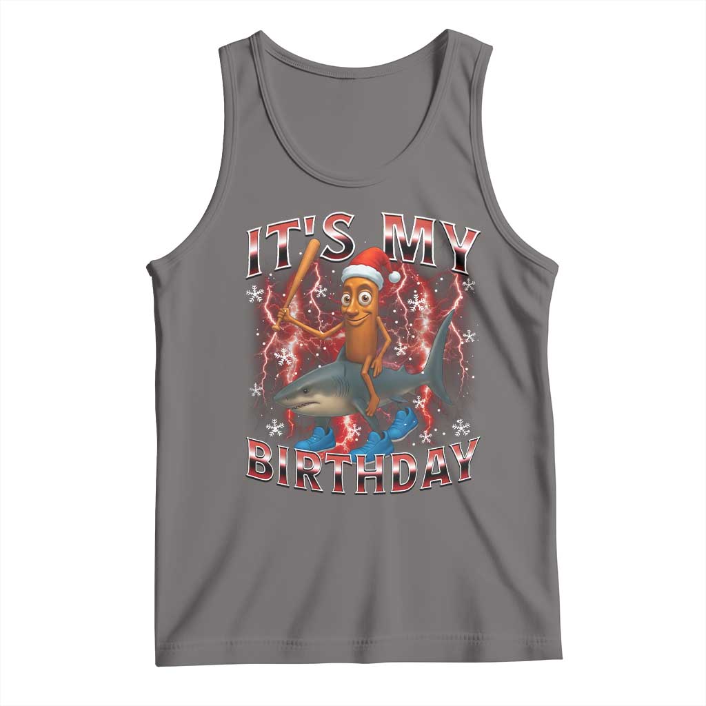 Italian Brainrot Christmas Meme Tank Top It Is My Birthday - Wonder Print Shop