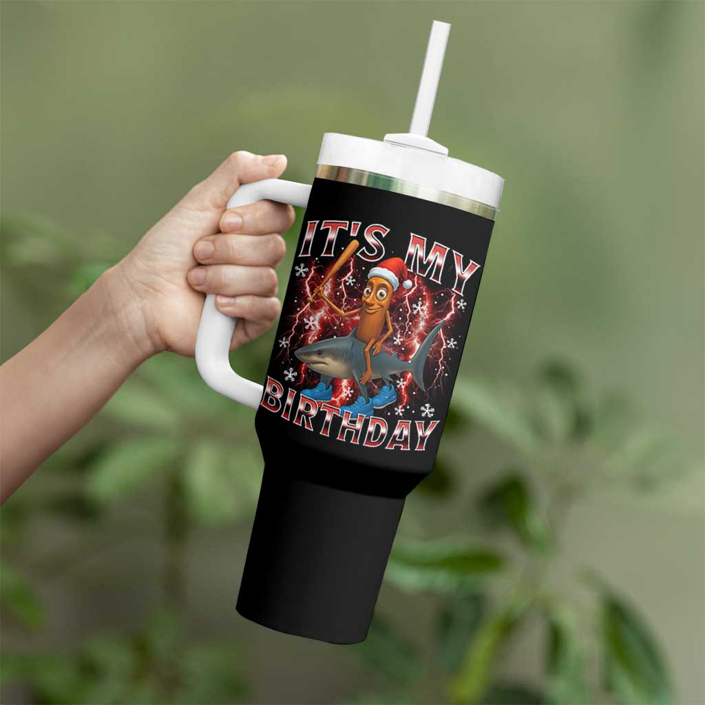 Italian Brainrot Christmas Meme Tumbler With Handle It Is My Birthday - Wonder Print Shop
