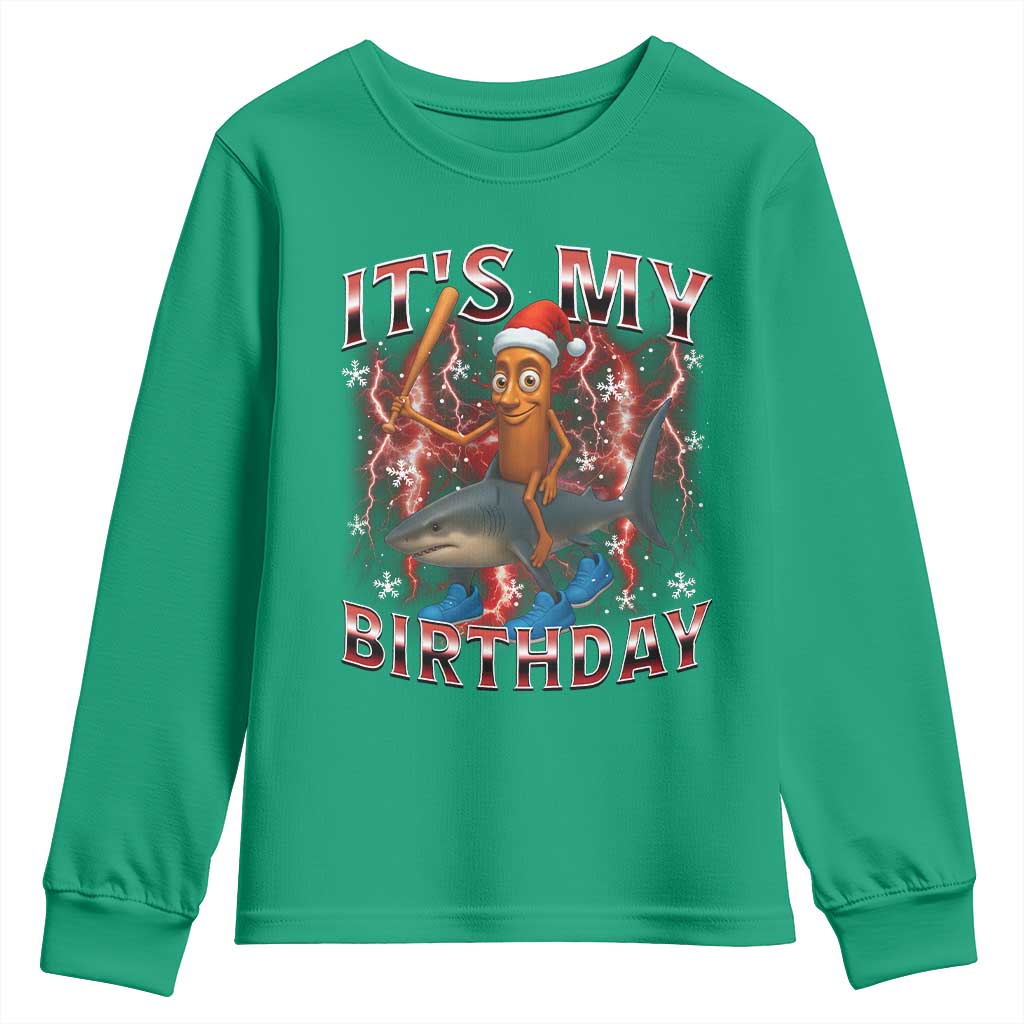 Italian Brainrot Christmas Meme Youth Sweatshirt It Is My Birthday - Wonder Print Shop