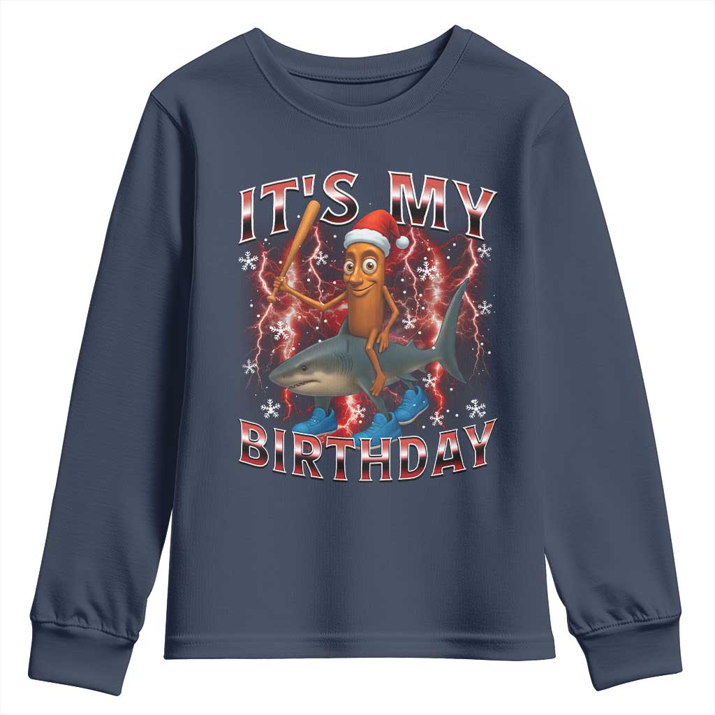 Italian Brainrot Christmas Meme Youth Sweatshirt It Is My Birthday - Wonder Print Shop