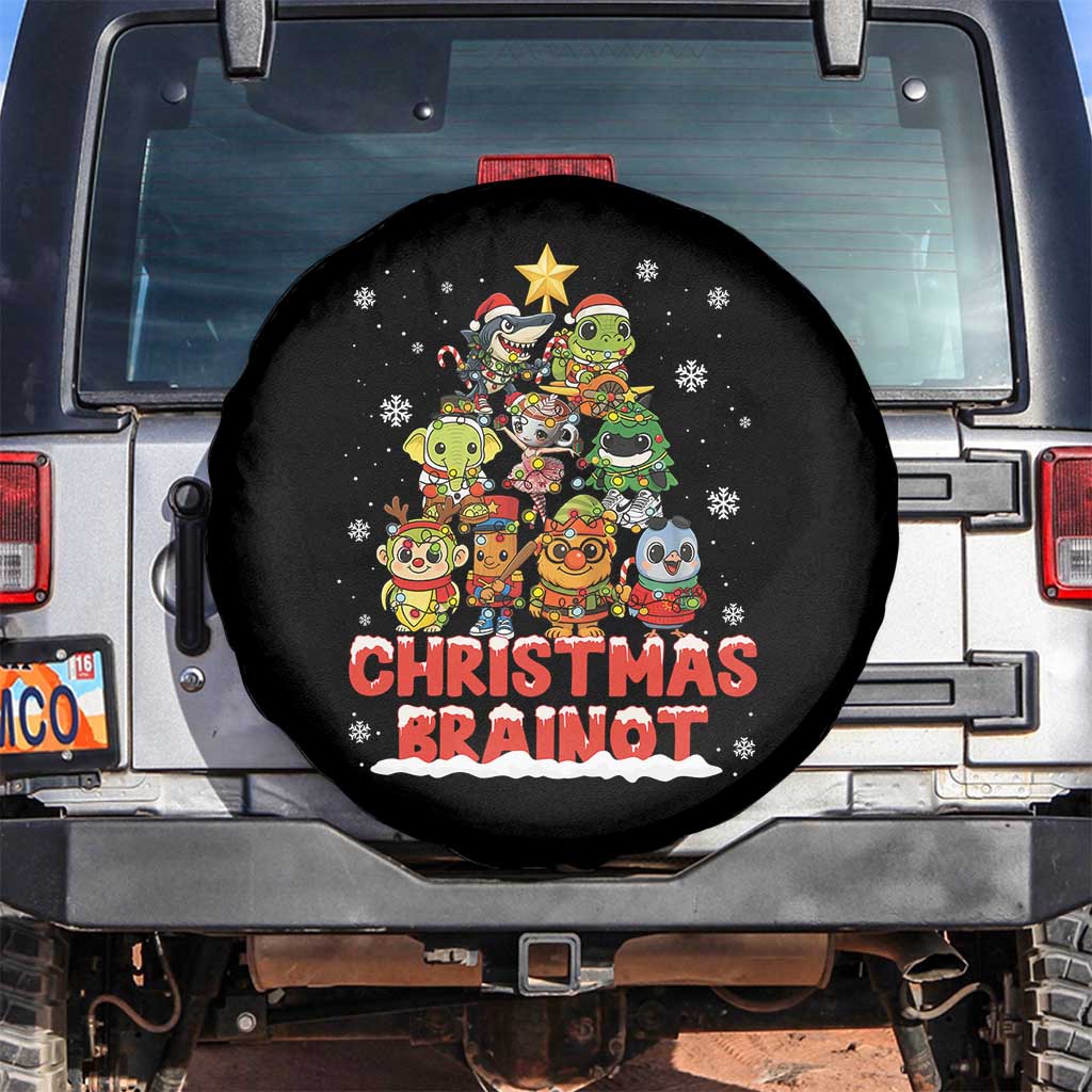 Italian Brainrot Christmas Tree Meme Spare Tire Cover - Wonder Print Shop