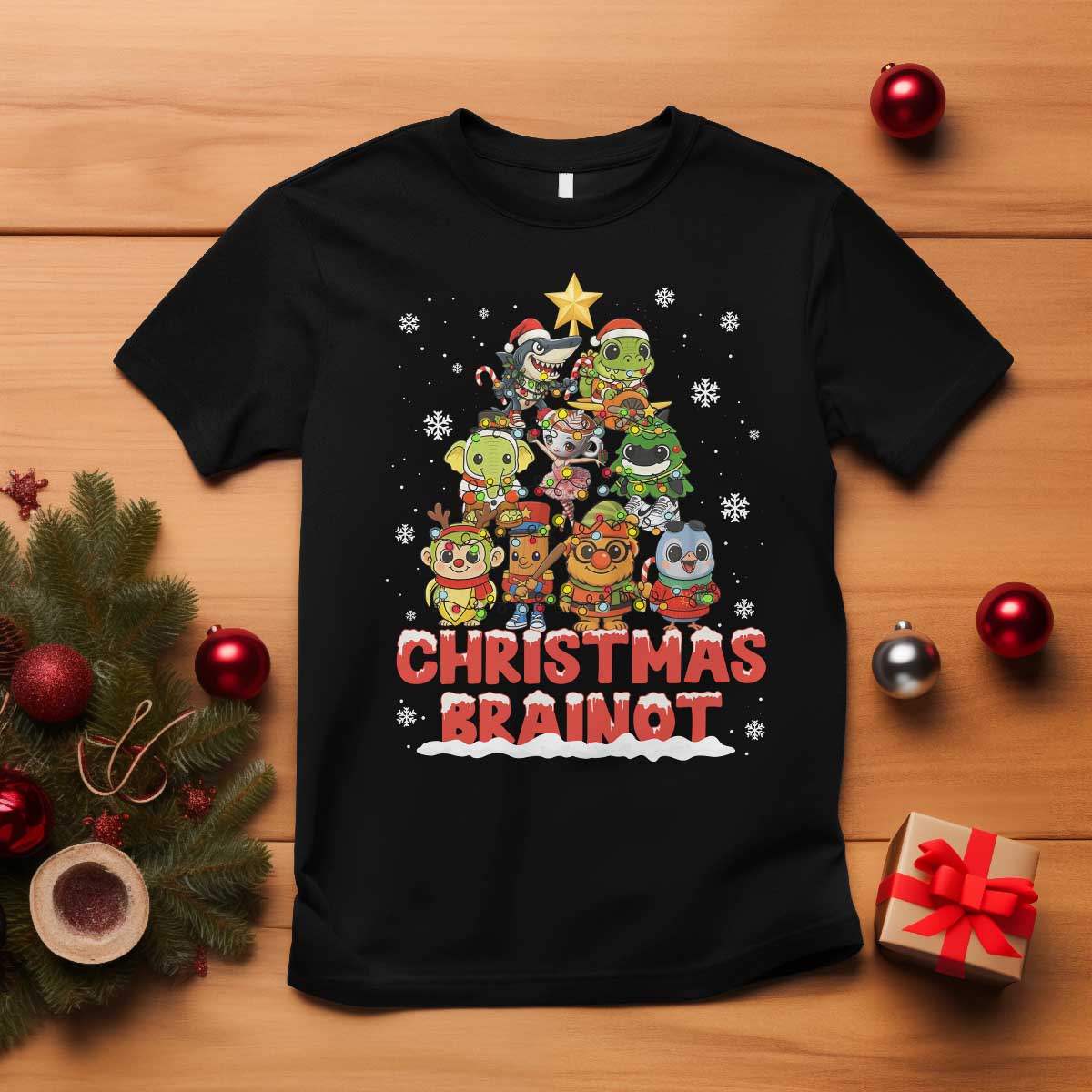 Italian Brainrot Christmas Tree Meme T Shirt - Wonder Print Shop