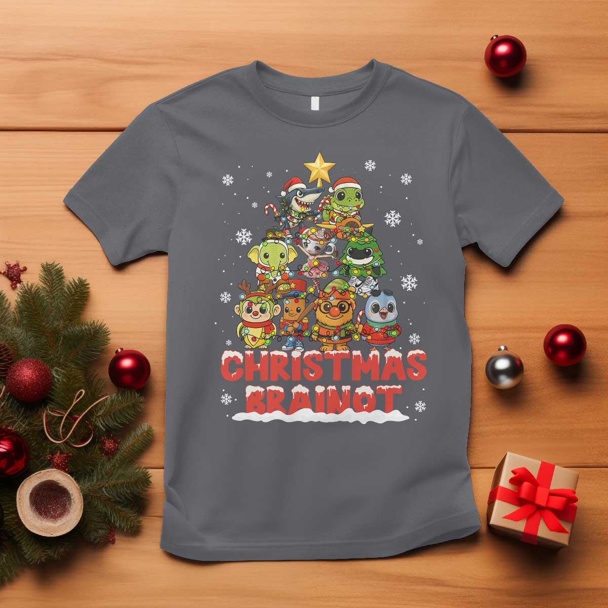 Italian Brainrot Christmas Tree Meme T Shirt - Wonder Print Shop