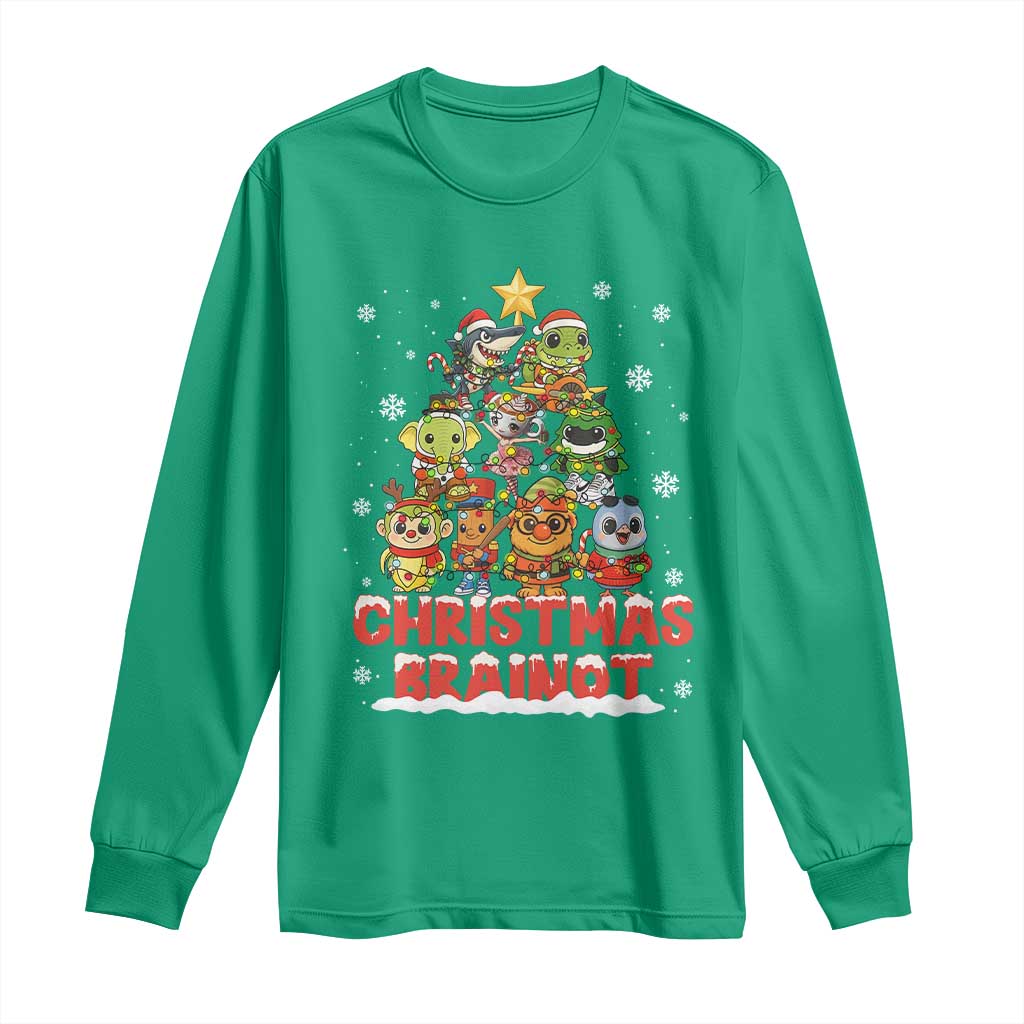Italian Brainrot Christmas Tree Meme Long Sleeve Shirt - Wonder Print Shop