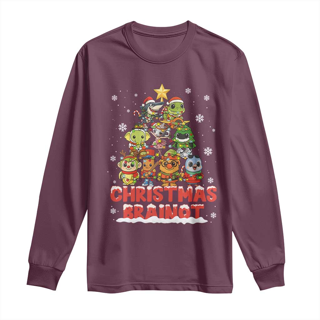 Italian Brainrot Christmas Tree Meme Long Sleeve Shirt - Wonder Print Shop