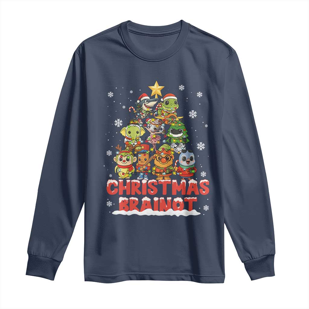 Italian Brainrot Christmas Tree Meme Long Sleeve Shirt - Wonder Print Shop