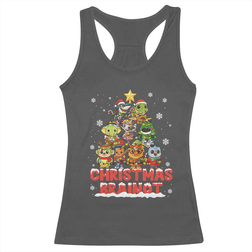 Italian Brainrot Christmas Tree Meme Racerback Tank Top - Wonder Print Shop