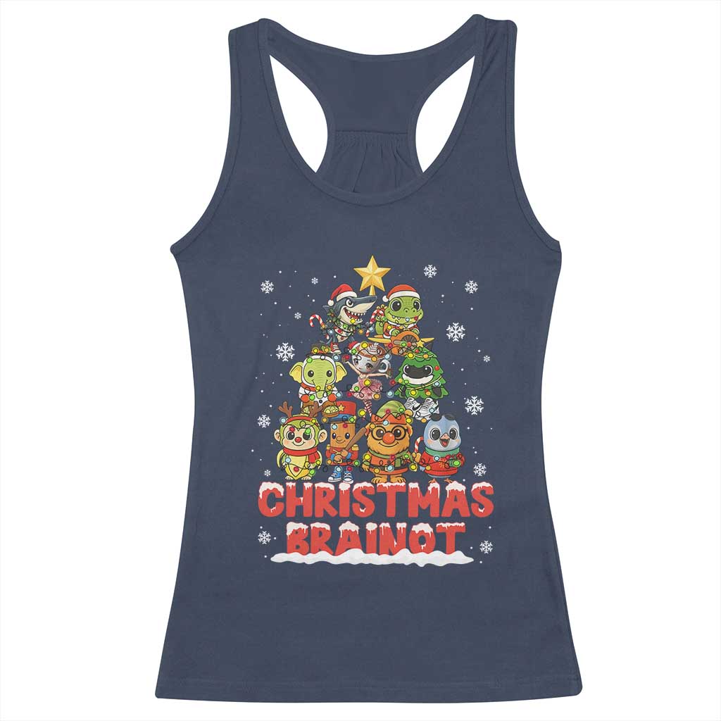 Italian Brainrot Christmas Tree Meme Racerback Tank Top - Wonder Print Shop