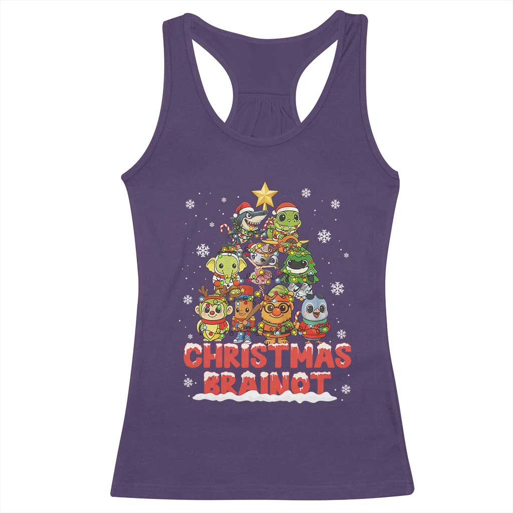 Italian Brainrot Christmas Tree Meme Racerback Tank Top - Wonder Print Shop
