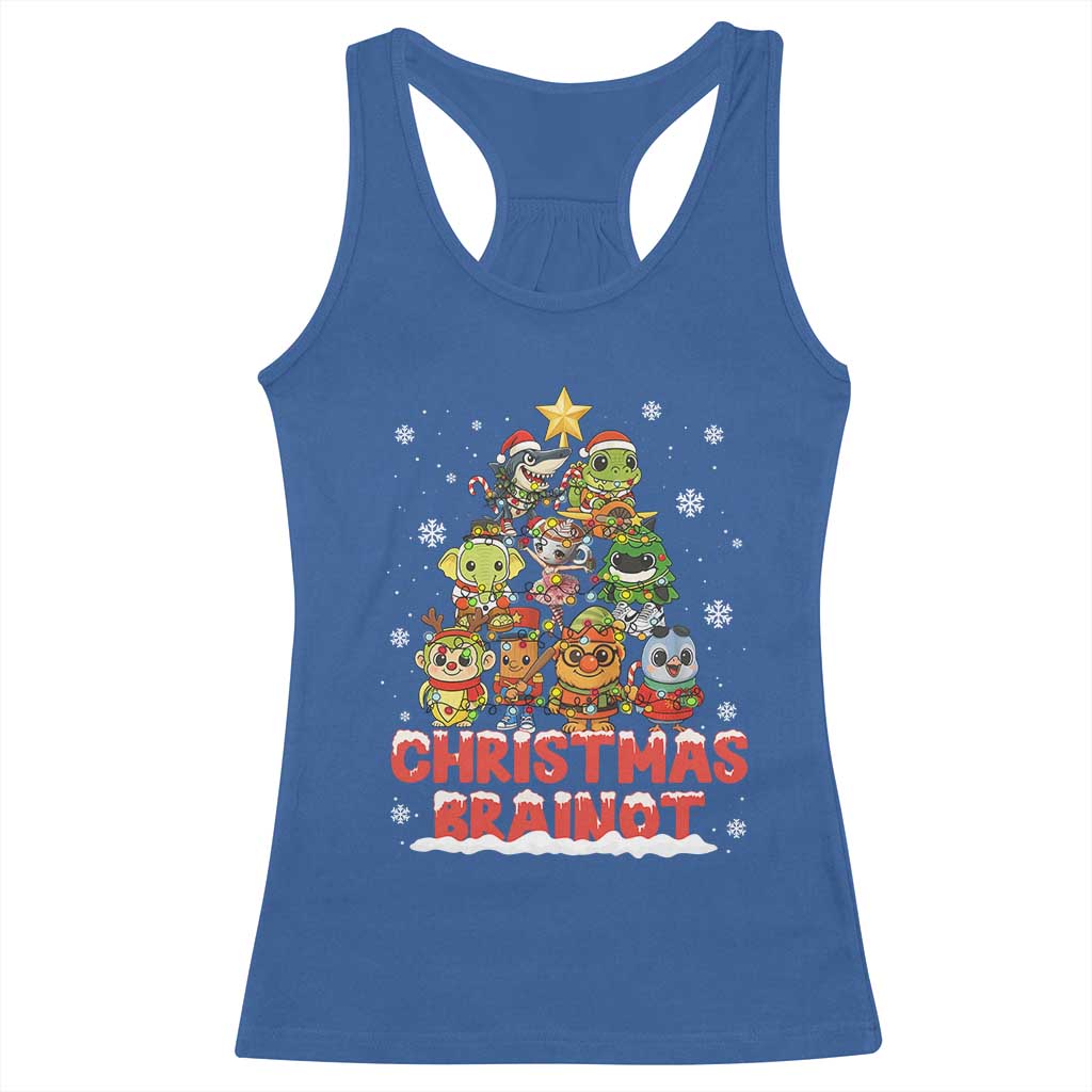 Italian Brainrot Christmas Tree Meme Racerback Tank Top - Wonder Print Shop