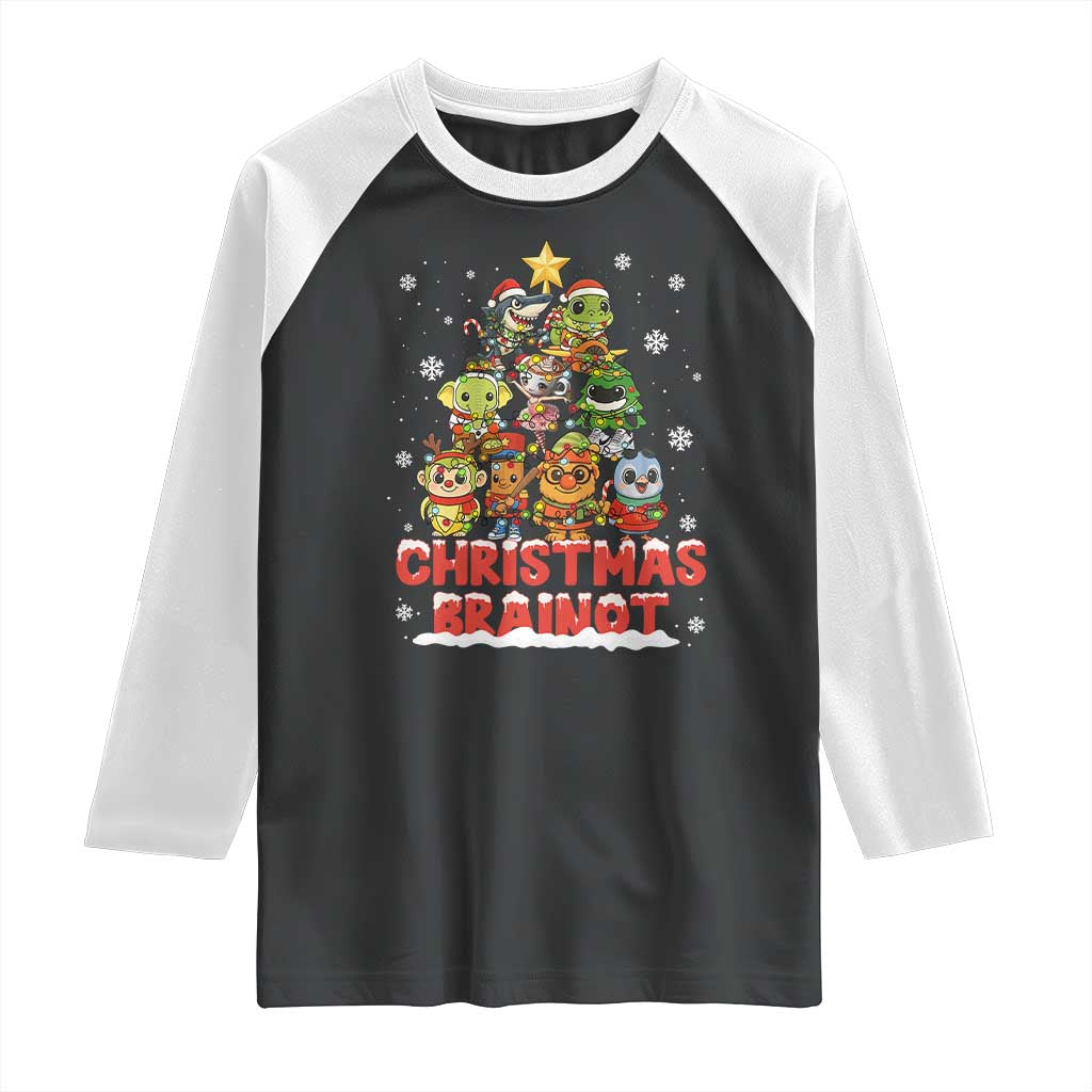 Italian Brainrot Christmas Tree Meme Raglan Shirt - Wonder Print Shop