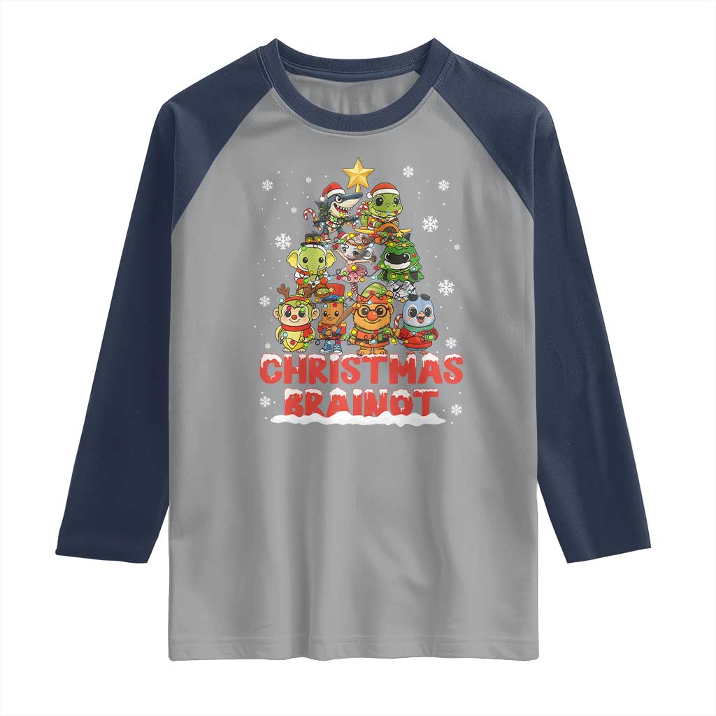 Italian Brainrot Christmas Tree Meme Raglan Shirt - Wonder Print Shop