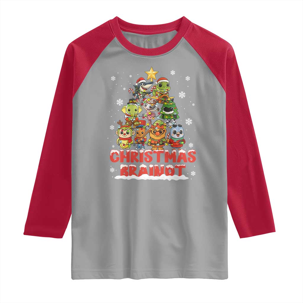 Italian Brainrot Christmas Tree Meme Raglan Shirt - Wonder Print Shop