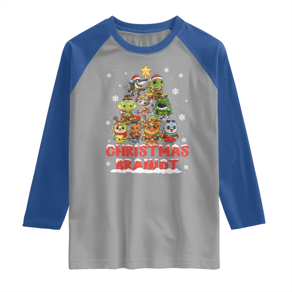 Italian Brainrot Christmas Tree Meme Raglan Shirt - Wonder Print Shop