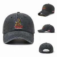 Italian Brainrot Christmas Tree Meme Washed Cotton Baseball Cap