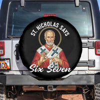 Funny Six Seven Meme Spare Tire Cover Saint Nicholas Says 67 Gen Alpha Slang - Wonder Print Shop