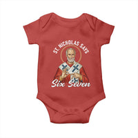 Funny Six Seven Meme Baby Onesie Saint Nicholas Says 67 Gen Alpha Slang - Wonder Print Shop