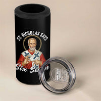 Funny Six Seven Meme 4 in 1 Can Cooler Tumbler Saint Nicholas Says 67 Gen Alpha Slang - Wonder Print Shop