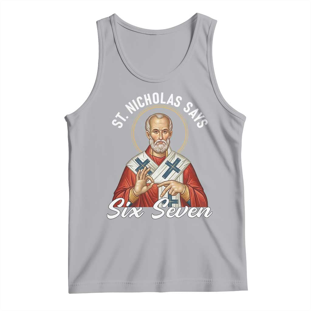 Funny Six Seven Meme Tank Top Saint Nicholas Says 67 Gen Alpha Slang - Wonder Print Shop
