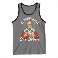 Funny Six Seven Meme Tank Top Saint Nicholas Says 67 Gen Alpha Slang - Wonder Print Shop