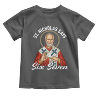 Funny Six Seven Meme Toddler T Shirt Saint Nicholas Says 67 Gen Alpha Slang - Wonder Print Shop
