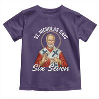 Funny Six Seven Meme Toddler T Shirt Saint Nicholas Says 67 Gen Alpha Slang - Wonder Print Shop