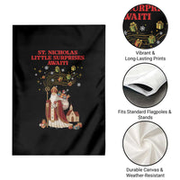 Saint Nicholas Santa Claus Christmas Garden Flag Little Surprises Awaiti - Wonder Print Shop