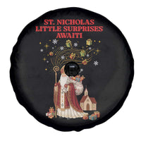 Saint Nicholas Santa Claus Christmas Spare Tire Cover Little Surprises Awaiti - Wonder Print Shop