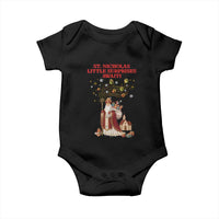Saint Nicholas Santa Claus Christmas Baby Onesie Little Surprises Awaiti - Wonder Print Shop