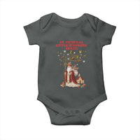 Saint Nicholas Santa Claus Christmas Baby Onesie Little Surprises Awaiti - Wonder Print Shop