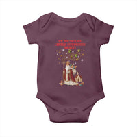 Saint Nicholas Santa Claus Christmas Baby Onesie Little Surprises Awaiti - Wonder Print Shop