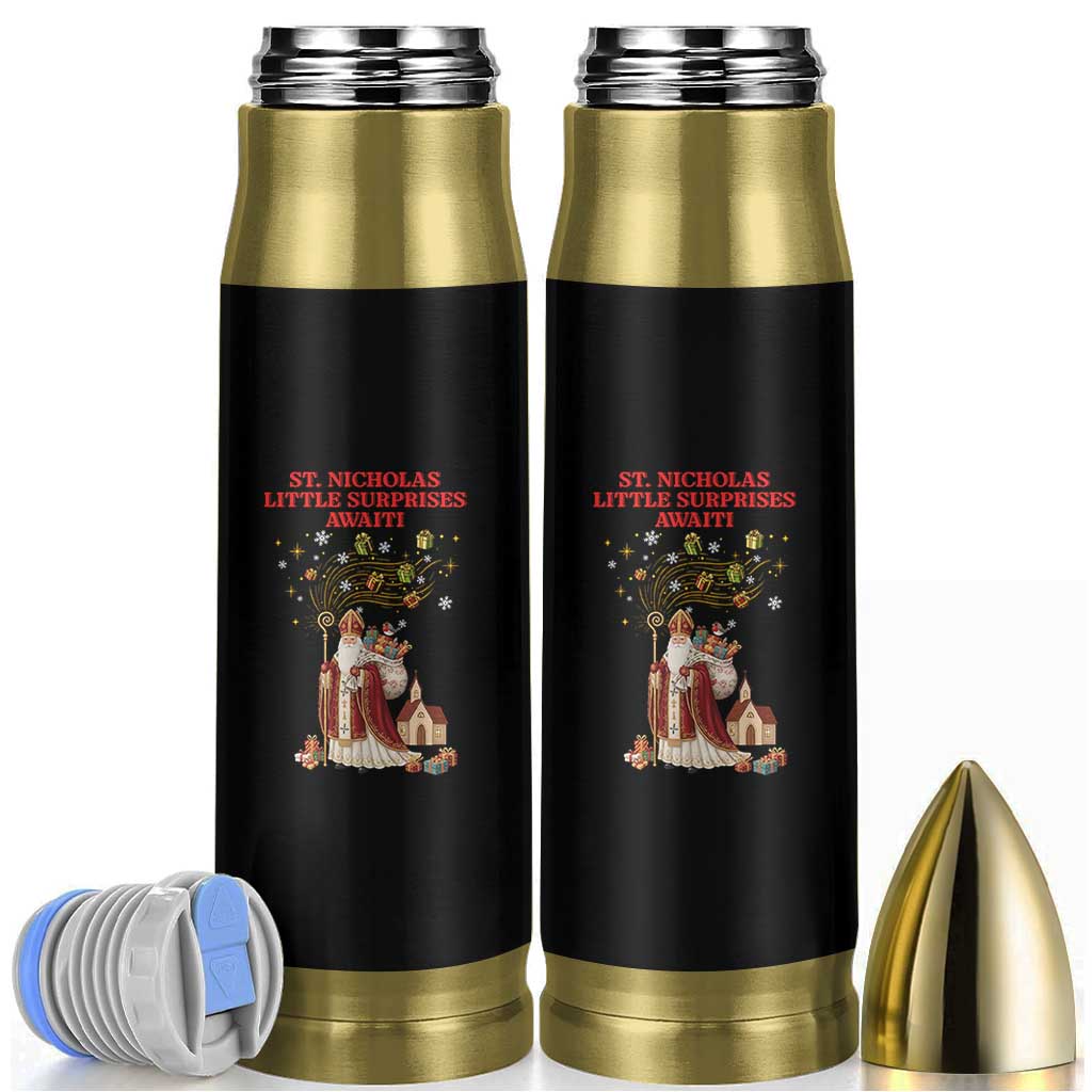 Saint Nicholas Santa Claus Christmas Bullet Tumbler Little Surprises Awaiti - Wonder Print Shop