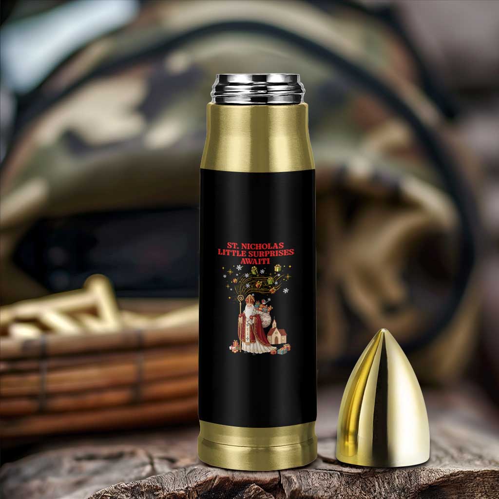 Saint Nicholas Santa Claus Christmas Bullet Tumbler Little Surprises Awaiti - Wonder Print Shop