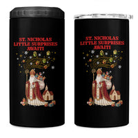 Saint Nicholas Santa Claus Christmas 4 in 1 Can Cooler Tumbler Little Surprises Awaiti - Wonder Print Shop