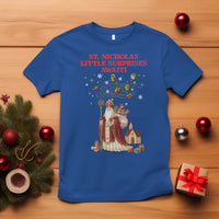 Saint Nicholas Santa Claus Christmas T Shirt Little Surprises Awaiti - Wonder Print Shop