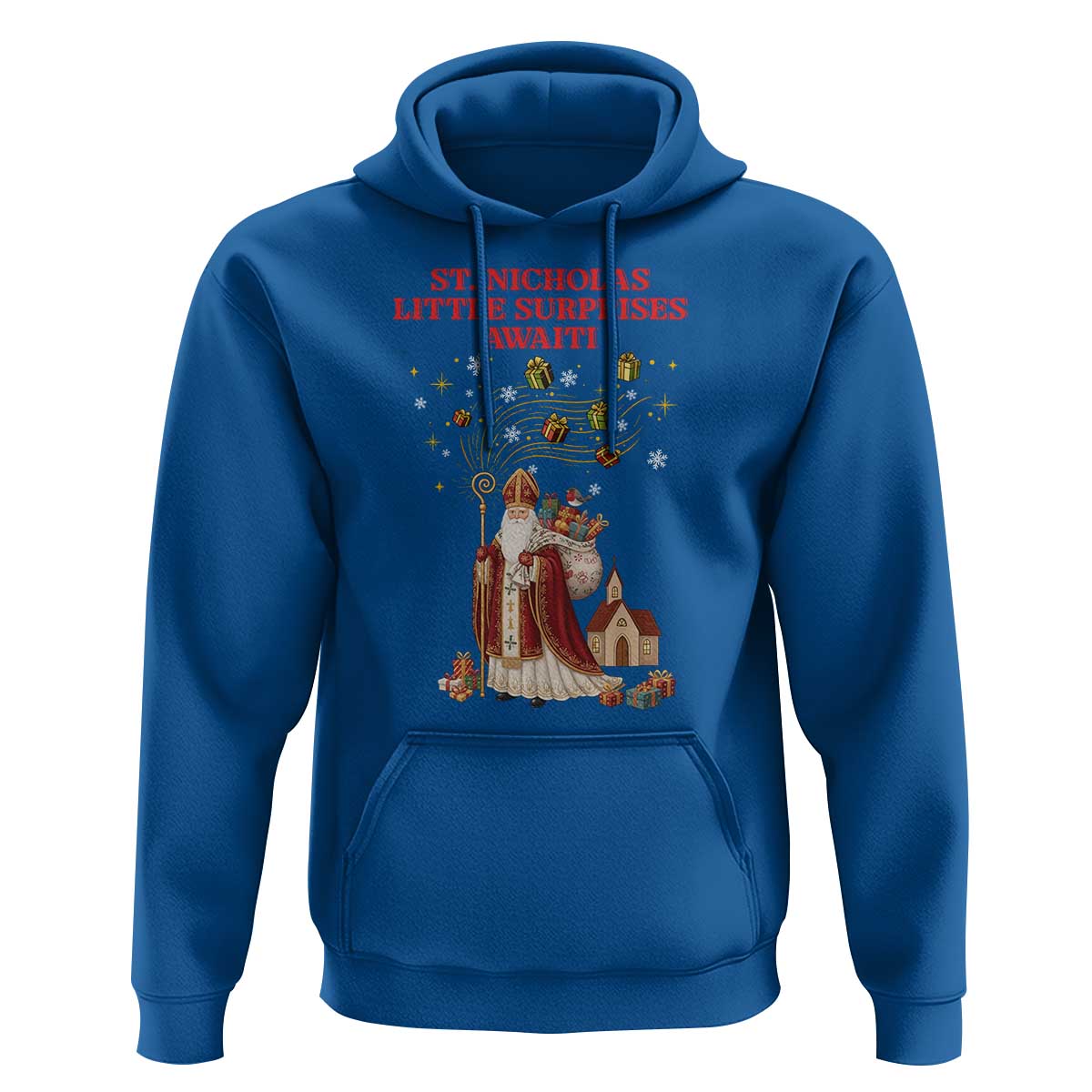 Saint Nicholas Santa Claus Christmas Hoodie Little Surprises Awaiti - Wonder Print Shop
