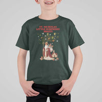 Saint Nicholas Santa Claus Christmas T Shirt For Kid Little Surprises Awaiti - Wonder Print Shop