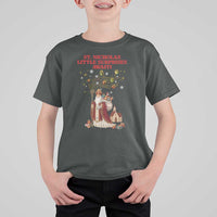 Saint Nicholas Santa Claus Christmas T Shirt For Kid Little Surprises Awaiti - Wonder Print Shop