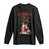 Saint Nicholas Santa Claus Christmas Long Sleeve Shirt Little Surprises Awaiti - Wonder Print Shop